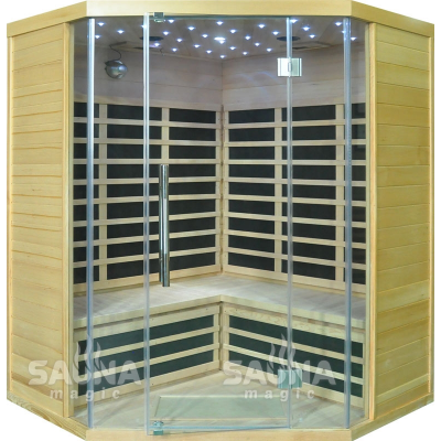 Инфракрасная кабина (сауна) SaunaMagic Glass CS Corner Medium Инфракрасная кабина (сауна) SaunaMagic Glass CS Corner Medium