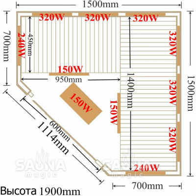 Инфракрасная кабина (сауна) SaunaMagic Glass CS Corner Medium Инфракрасная кабина (сауна) SaunaMagic Glass CS Corner Medium