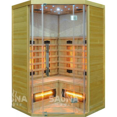 Инфракрасная кабина (сауна) SaunaMagic Glass RCS Corner Mini Инфракрасная кабина (сауна) SaunaMagic Glass RCS Corner Mini