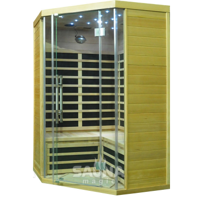Инфракрасная кабина (сауна) SaunaMagic Glass CS Corner Mini Инфракрасная кабина (сауна) SaunaMagic Glass CS Corner Mini